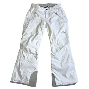 The North Face Girls’ White Gray Freedom EZ Grow Ski Winter Snow Pants- Medium